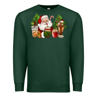 Sports Green santa coffee cups christmas Premium Sweatshirt - CowGirlArtShop