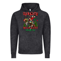 Vintage Black dreaming of a wild west christmas cowboy santa Vintage Hoodie - MaliasSmallBusiness