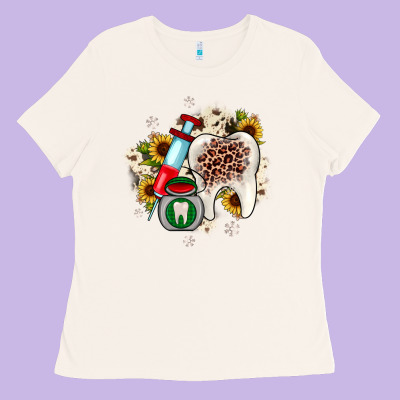 Christmas Dental Sunflower Ladies Tee Designed By Jahusdesignshop