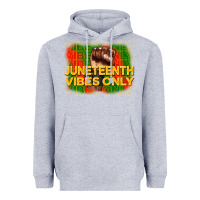 Heather Grey juneteenth vibes only Heavyweight Hoodie - CowGirlArtShop