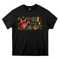 Black merry and bright Heavy Core Tee - AdoDesignShop