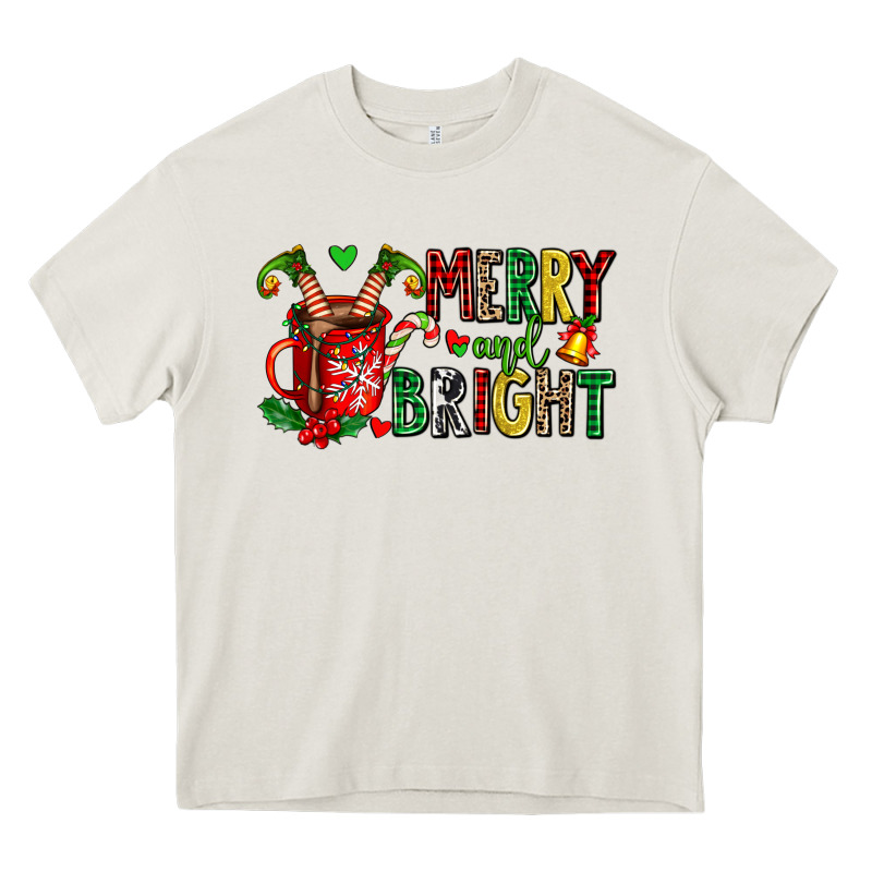 Merry And Bright Heavy Core Tee by AdoDesignShop | Teevron