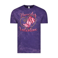 Cloud Purple howdy valentine Vintage Tee - MaliasSmallBusiness