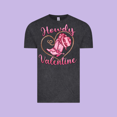 Howdy Valentine Vintage Tee Designed By Maliassmallbusiness