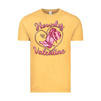 Vintage Mustard howdy valentine Vintage Tee - MaliasSmallBusiness