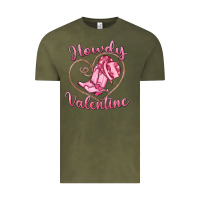Vintage Olive howdy valentine Vintage Tee - MaliasSmallBusiness