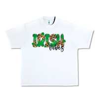 White ırısh vibes Urban Heavy Tee - MaliasSmallBusiness