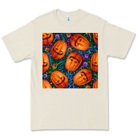 Halloween Pumpkin And Candy Seamless Pattern Premium Tee | Teevron