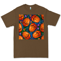 Cacao halloween pumpkin and candy seamless pattern Premium Tee - BundleAndBundleShop