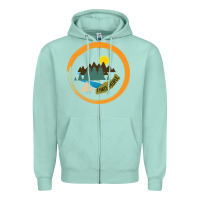 Seafoam I hate people camping hiking Zipper Hoodie - Bettercallsaul