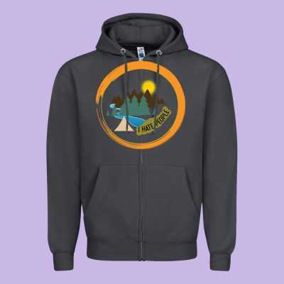 I Hate People Camping Hiking Zipper Hoodie Designed By Bettercallsaul