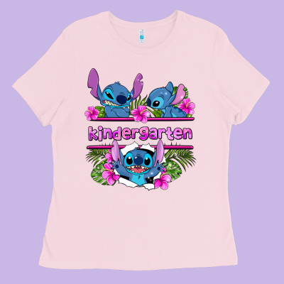 Preview Flower Stitch Kindergarten Ladies Tee Designed By Adodesignshop