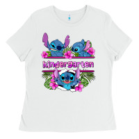 White preview flower stitch kindergarten Ladies Tee - AdoDesignShop
