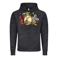 Vintage Black mardi gras baseball Vintage Hoodie - MaliasSmallBusiness