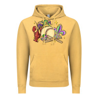 Vintage Mustard mardi gras baseball Vintage Hoodie - MaliasSmallBusiness