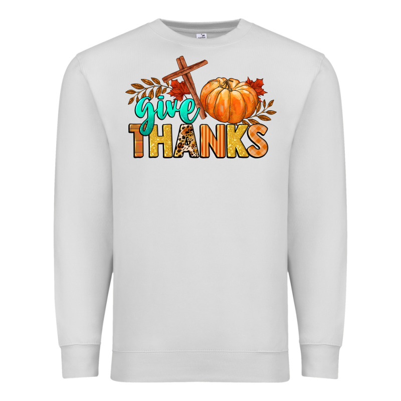 Give Thanks Premium Sweatshirt by CowGirlArtShop | Teevron
