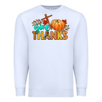 White give thanks Premium Sweatshirt - CowGirlArtShop