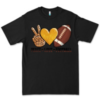 Black peace love football revize Premium Tee - AdoDesignShop