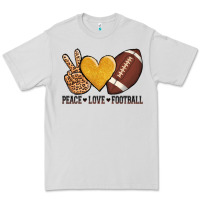 Dove Grey peace love football revize Premium Tee - AdoDesignShop
