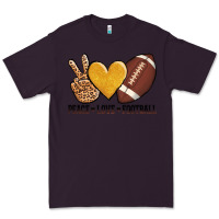 Plum peace love football revize Premium Tee - AdoDesignShop