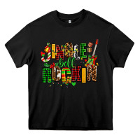 Black jingle bell rockin Heavy Core Tee - AdoDesignShop