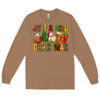 Toasted Coconut just a girl who loves christmas Long Sleeve Tee - MaliasSmallBusiness