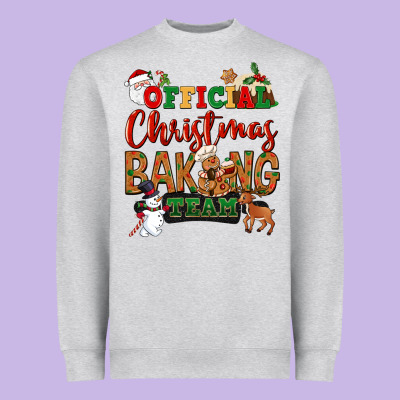 Official Christmas Baking Team Heavyweight Sweatshirt Designed By Nancycooperartshop