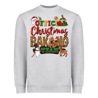 Heather Grey Official Christmas baking team Heavyweight Sweatshirt - NancyCooperArtShop