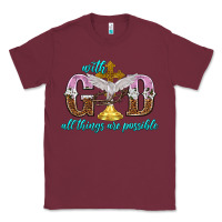 Burgundy with god all things are possible Classic Tee - NancyCooperArtShop