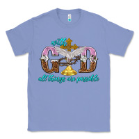 Colony Blue with god all things are possible Classic Tee - NancyCooperArtShop