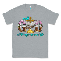 Heather Grey with god all things are possible Classic Tee - NancyCooperArtShop