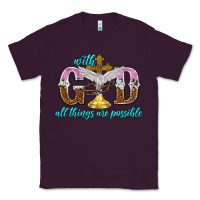 Plum with god all things are possible Classic Tee - NancyCooperArtShop