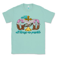 Seafoam with god all things are possible Classic Tee - NancyCooperArtShop