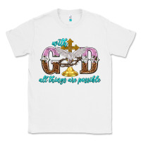 White with god all things are possible Classic Tee - NancyCooperArtShop