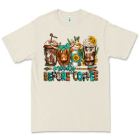 Bone moody before coffee longhaired cow coffee Premium Tee - Jasminsmagicworld