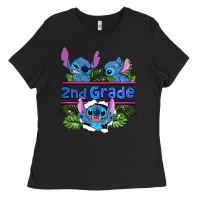 Black preview flower stitch 2nd grade Ladies Tee - AdoDesignShop