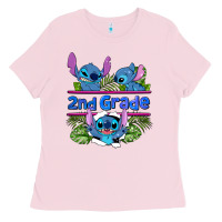 Bubblegum Pink preview flower stitch 2nd grade Ladies Tee - AdoDesignShop