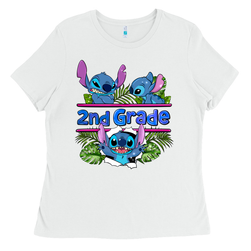 Preview Flower Stitch 2nd Grade Ladies Tee by AdoDesignShop | Teevron