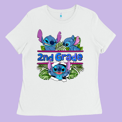 Preview Flower Stitch 2nd Grade Ladies Tee Designed By Adodesignshop