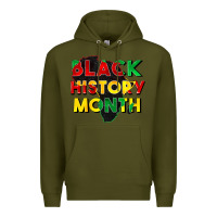 Army Green black history month Premium Hoodie - CowGirlArtShop