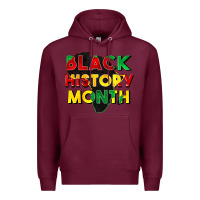 Burgundy black history month Premium Hoodie - CowGirlArtShop