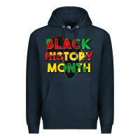 Navy black history month Premium Hoodie - CowGirlArtShop