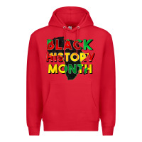 Red black history month Premium Hoodie - CowGirlArtShop