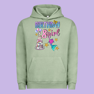 Birthday Girl 8 Urban Hoodie Designed By Bundleandbundleshop