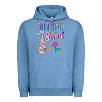 Pigment Pebble Blue birthday girl 8 Urban Hoodie - BundleAndBundleShop