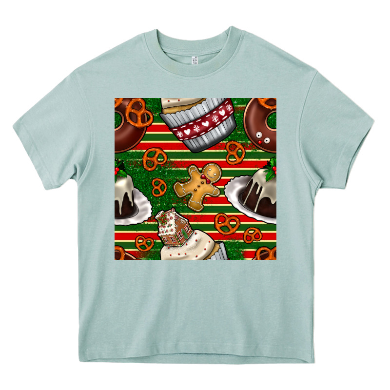 Christmas Cake Seamless Pattern Heavy Core Tee by BundleAndBundleShop | Teevron