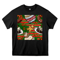 Black christmas cake seamless pattern Heavy Core Tee - BundleAndBundleShop