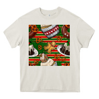 Cream christmas cake seamless pattern Heavy Core Tee - BundleAndBundleShop