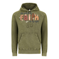 Vintage Olive we walk by faith not by sight Vintage Hoodie - MaliasSmallBusiness