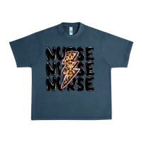 Midnight Navy nurse lightning bolt Urban Heavy Tee - MaliasSmallBusiness